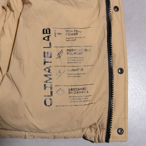 Aritzia The Super Puff Shortie Goose Down Puffer Vest Tan Womens Small (No Hood) - Picture 6 of 10